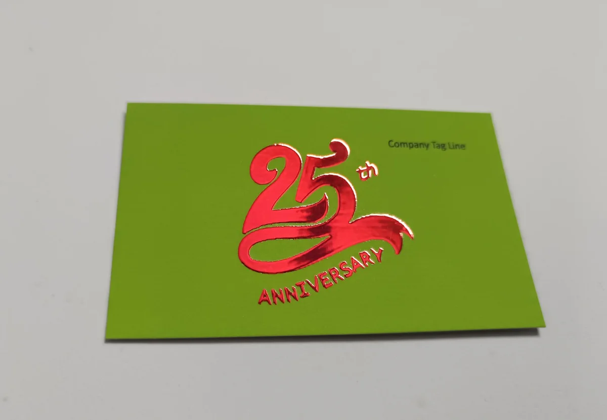 Rose Foil Card 350 GSM Velvet - Single Side UV + Single Side Foil - Qty 250