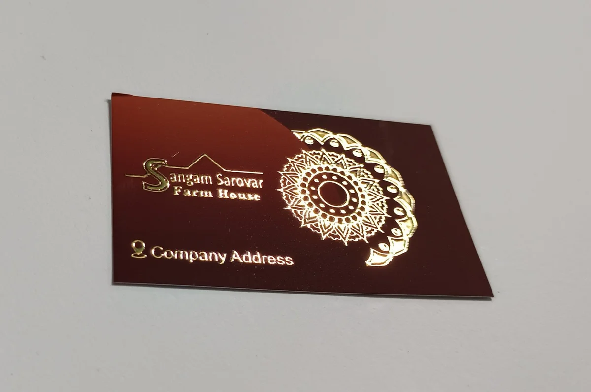 MATT + UV + GOLD FOIL + DIE CUT (500 GSM) - Both Side UV + Both Side Foil - Qty 500