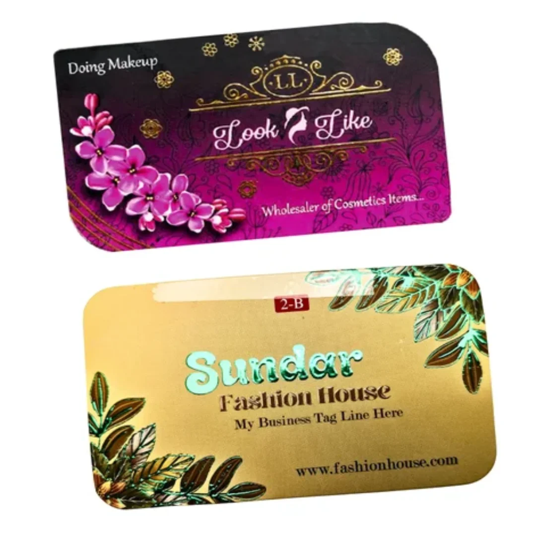 Velvet +UV Die Cut Card 500 GSM - Both Side Printing + Single Side UV - Qty 500