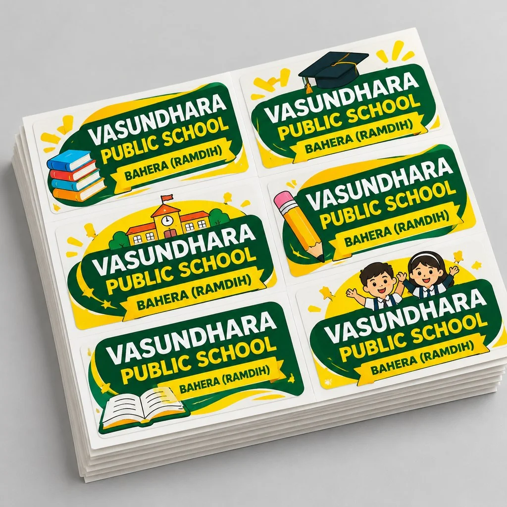 Hard Gumming Stickers - 7x9.5 inch without lamination - Qty 1000