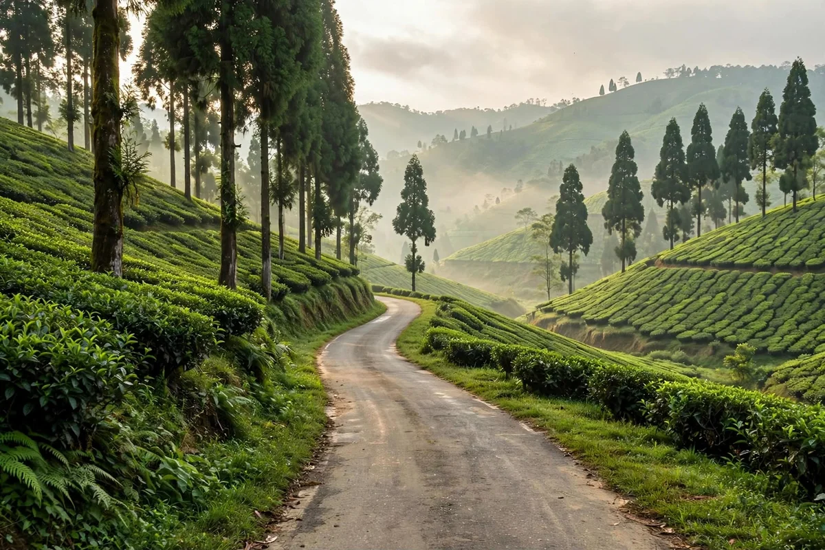 Drive through tea estates