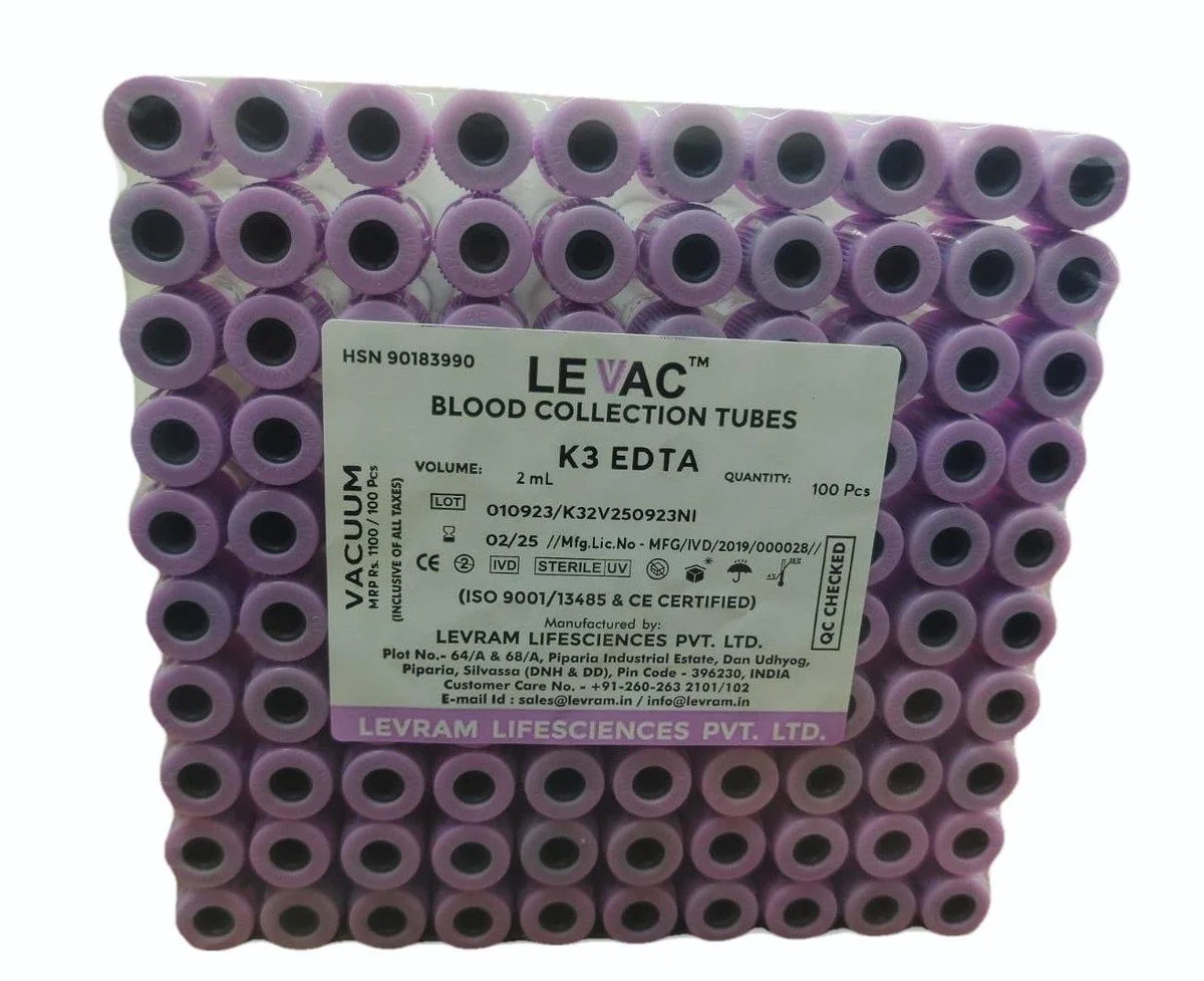 Levram K3 EDTA Vacuum Blood Collection Tube
