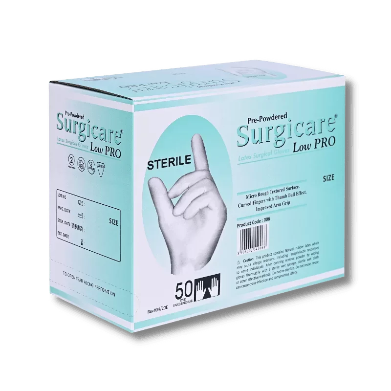Surgicare Low Pro Sterile Powdered Latex Surgical Gloves-2