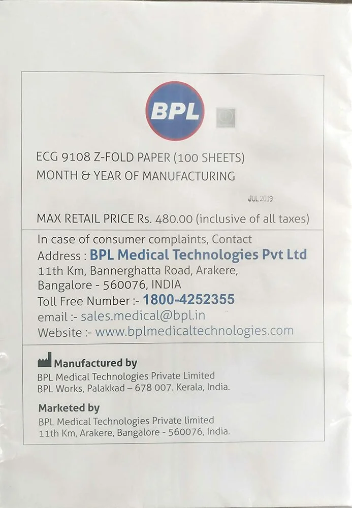 BPl Cardiart 9108 ECG Paper