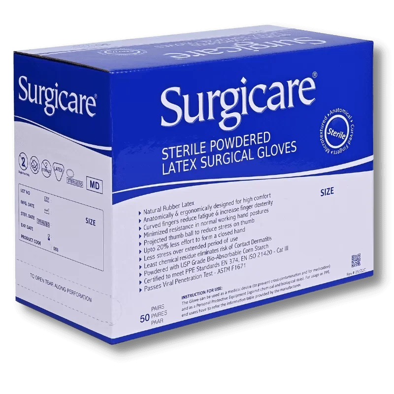 Surgicare Sterile Powdered Latex Surgical Gloves-2
