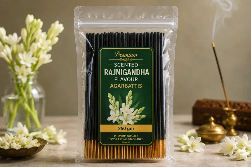 Rajnigandha Long Lasting Scented Agarbatti 250g | Premium Incense Sticks Rajnigandha