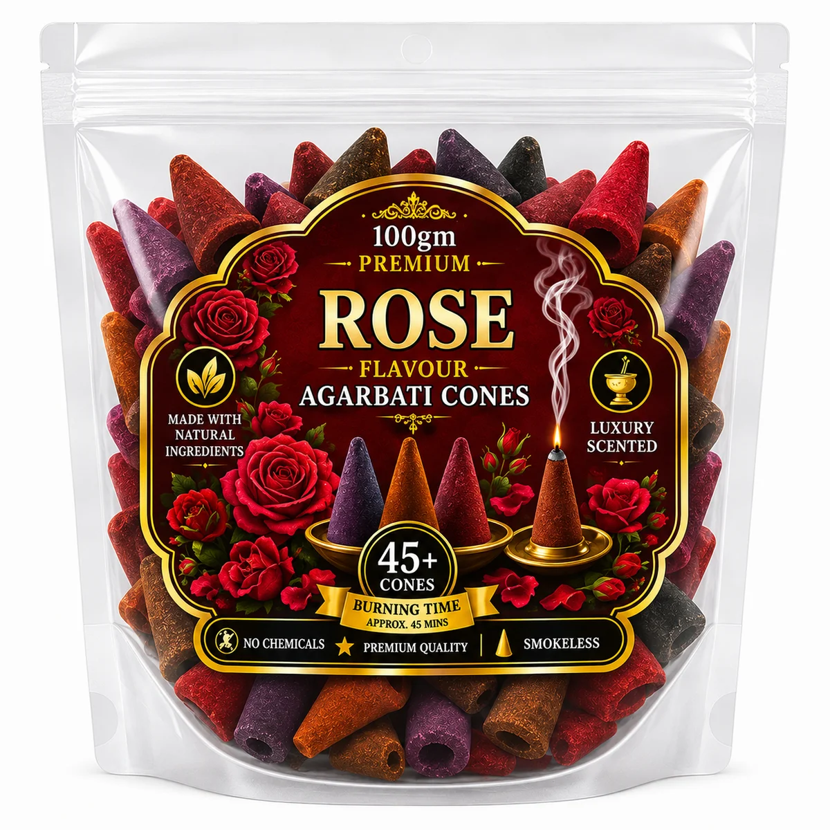 ROSE FLAVOUR CONE AGARBATTIS