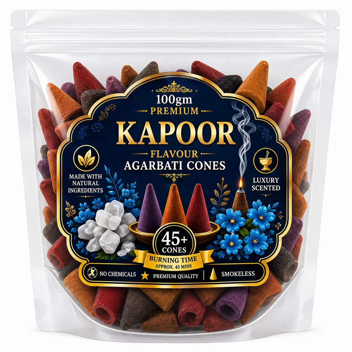 PREMIUM KAPOOR FLAVOUR CONE AGARBATTI