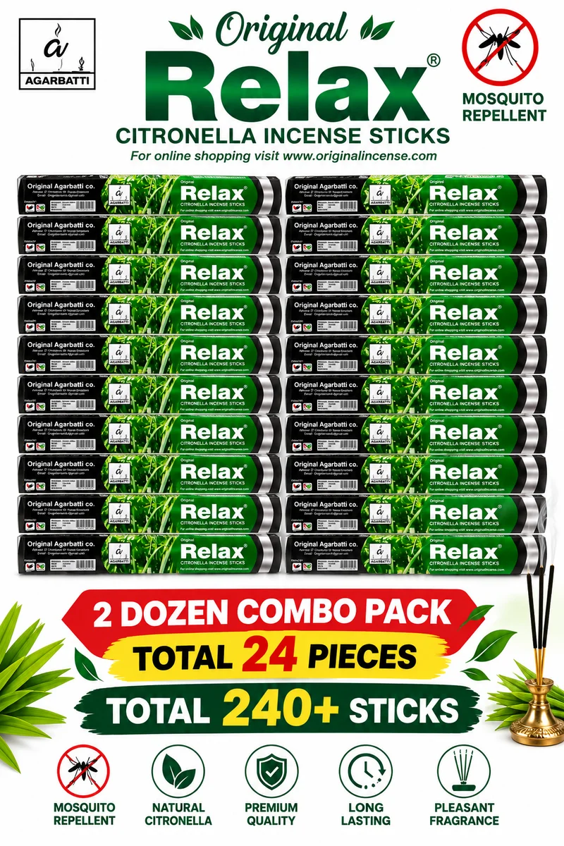 RELAX PREMIUM MOSQUITO AGARBATTI COMBO PACK
