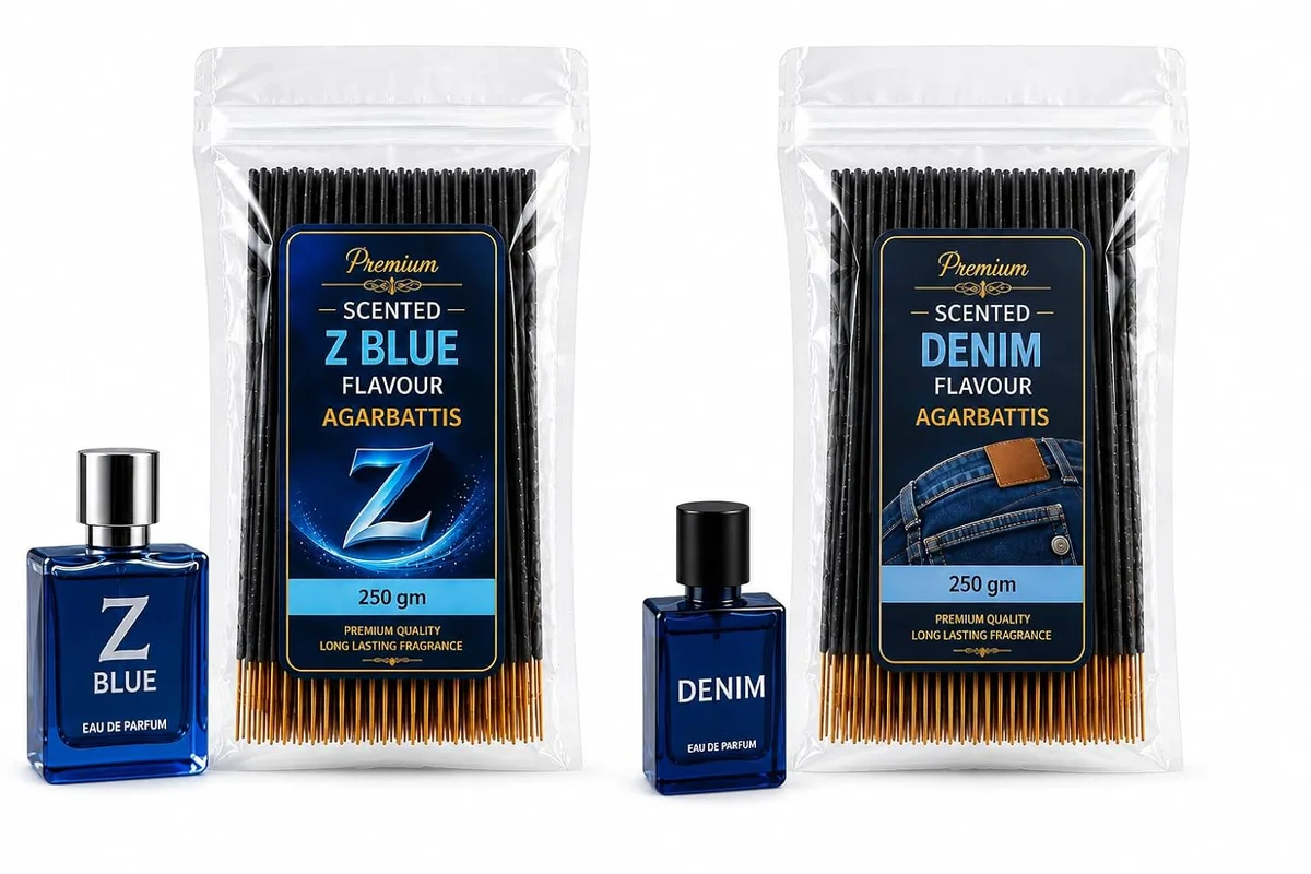 Premium Scented Z Blue and Denim 250gm*2 Combo Pack 500+ Sticks