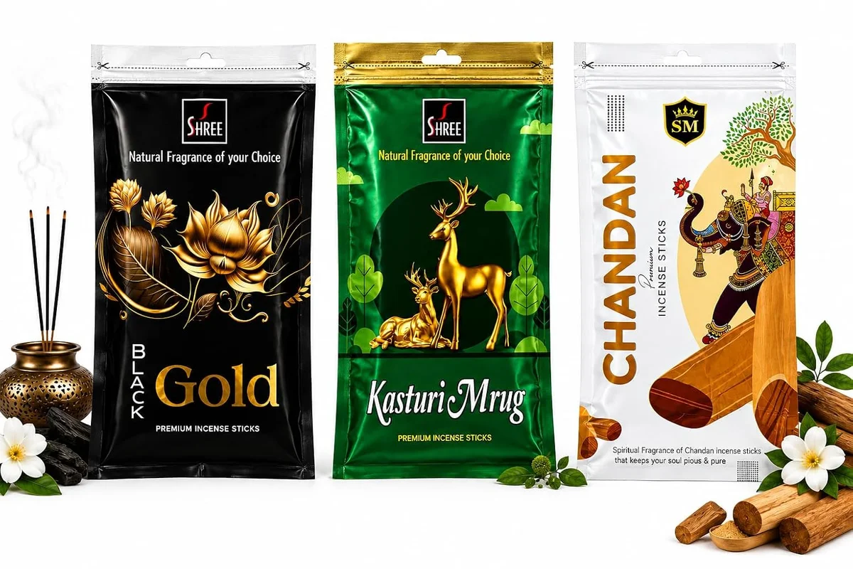 Premium Incense Sticks Combo | Long Lasting Agarbatti | Natural Fragrance | Prayer, Meditation, Yoga, Home, Temple & Office Air Freshener(Pack of 3)
