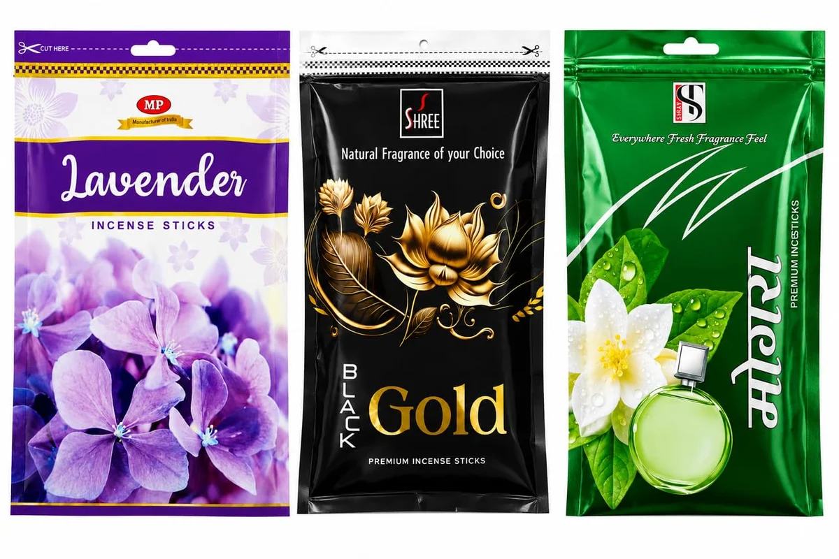 Premium Incense Sticks (Lavender, Black Gold & Mogra) | Long Lasting Floral Agarbatti | Natural Aroma for Home, Prayer, Meditation