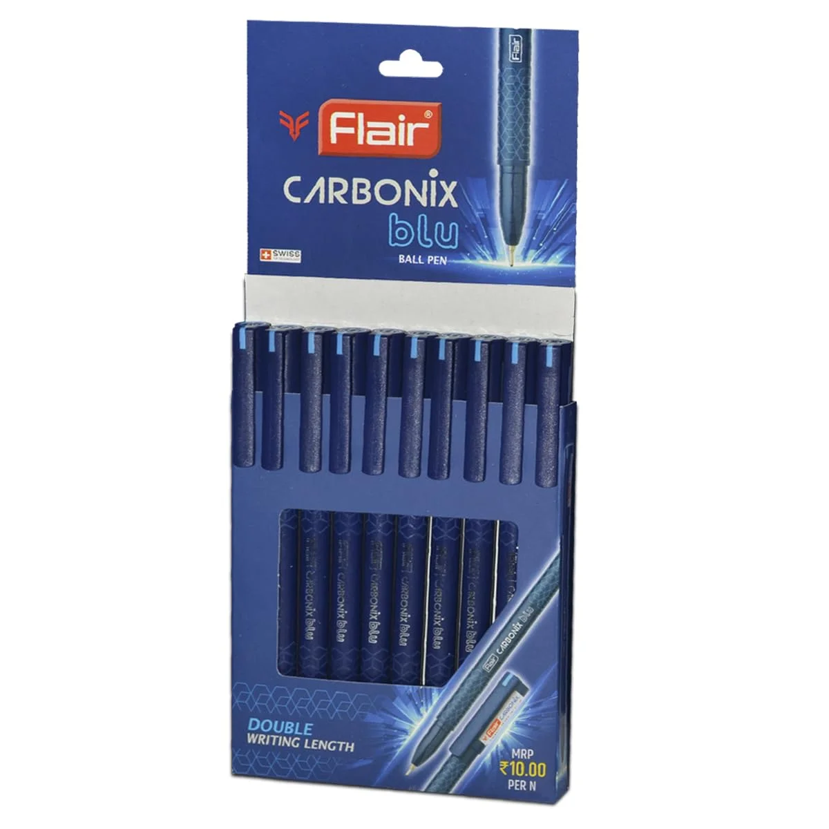FLAIR Carbonix Blu Ball Pen Wallet Pack