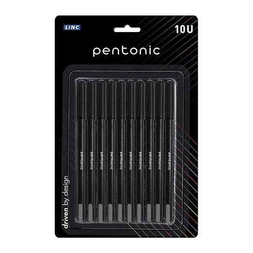 Pentonic 0.7 mm Ball Pen Blister Pack | Black Body | Black Ink |