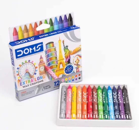 Doms Extra Long Wax Crayons 13 Shades
