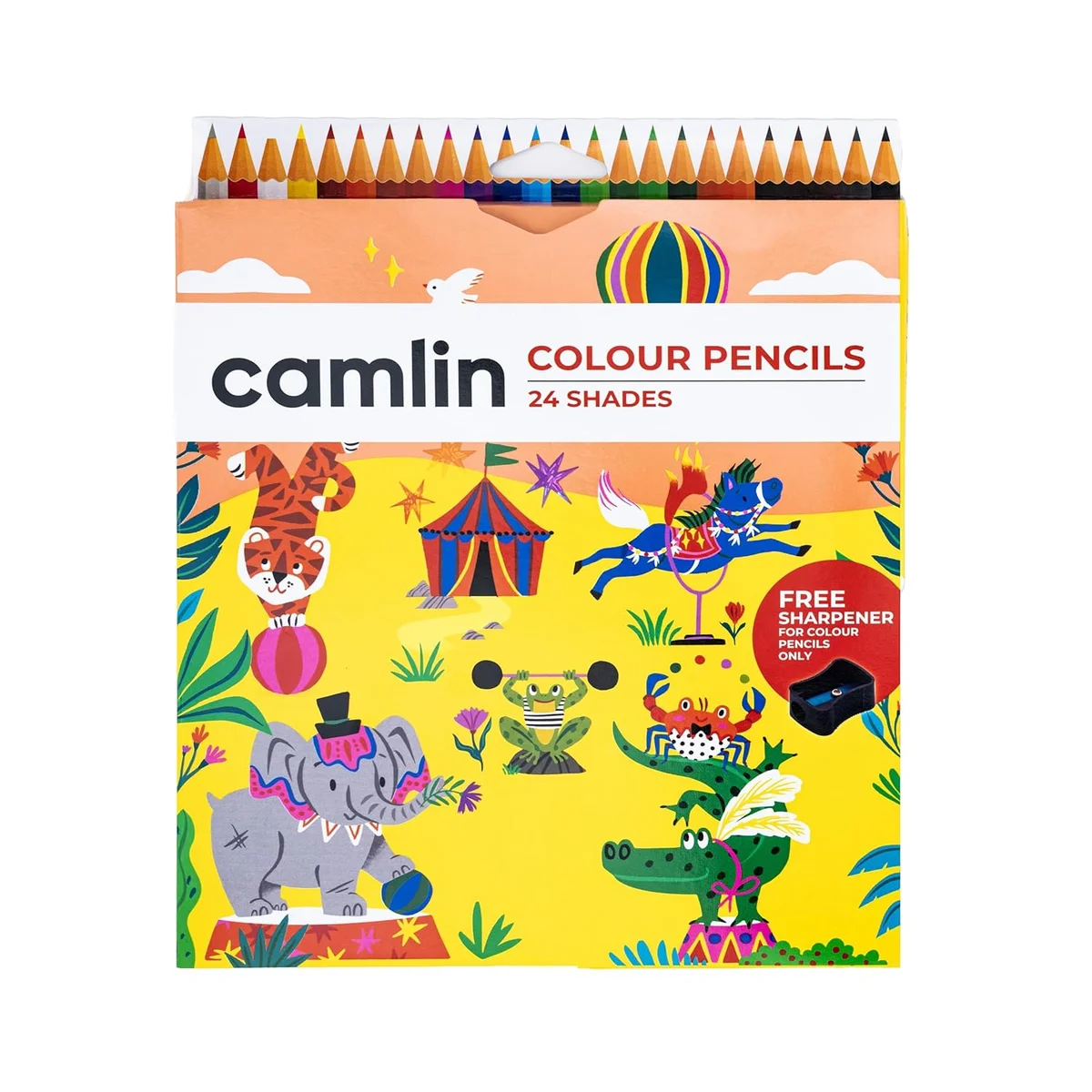 Camlin 24-Shade Full Size Colour Pencil Set (Assorted)