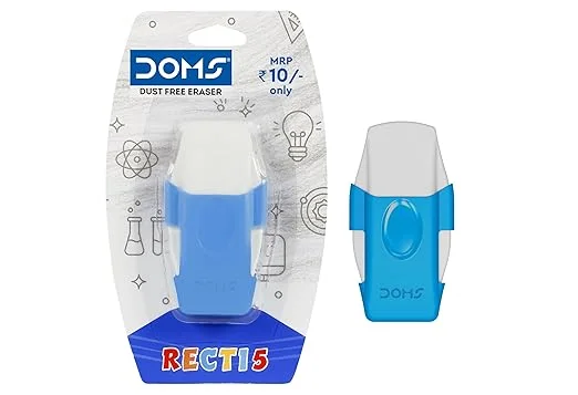Doms Non-Toxic Recti 5 Multicolored Dust Free Eraser