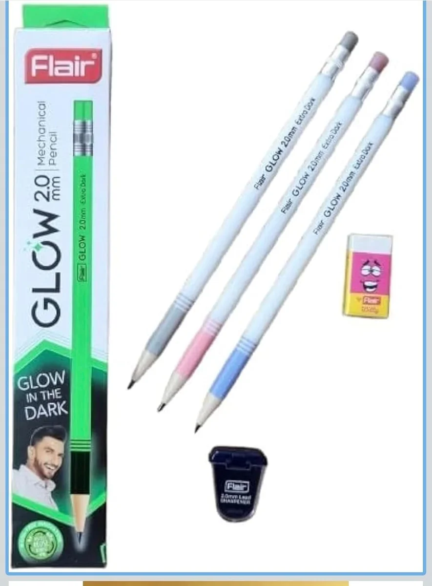 Flair Glow 2.0 mm Mechanical Pencil, Glow in the Dark, Pack of 10