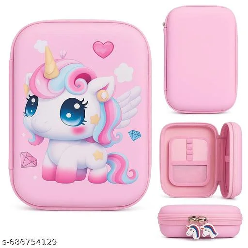 Premium 3D Embossed Unicorn Design Eva Cover Pencil Case