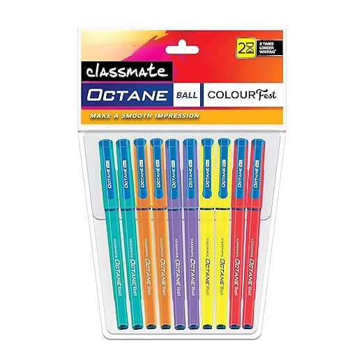 Classmate Octane Colour Fest, Blue Ball Pens