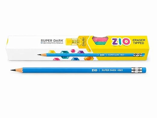 ZIO Super Dark HB/2 Graphite Pencils, Pack of 1