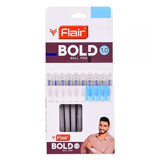 Flair Bold 1.0 Ball Pen for Smooth Writing | Blue Ink