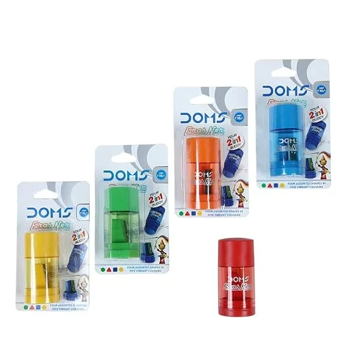 Doms ErasNer Eraser + Sharpner Blister Pack