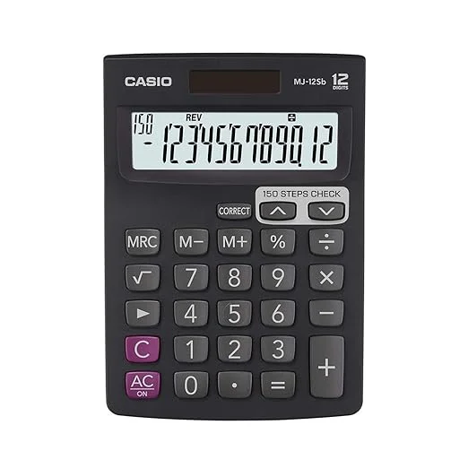 Casio MJ-12Sb Desktop Calculator, Black