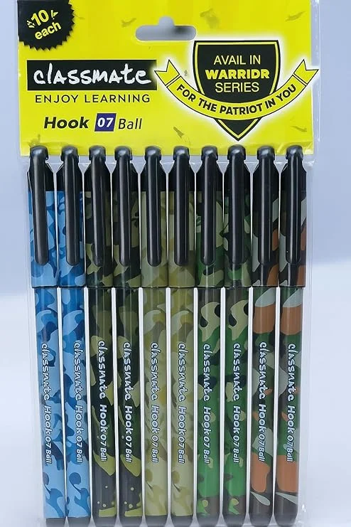 Classmate Hook Ball Pen, Warrior Series, 0.7mm Blue Ink