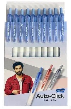Hauser Auto-Click Ball Pen,Blue ink,
