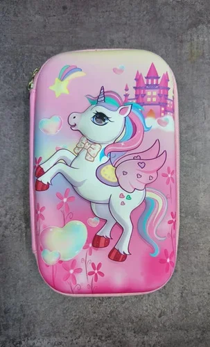 3D Unicorn EVA Pencil Stationery Pouch Compartment Case
