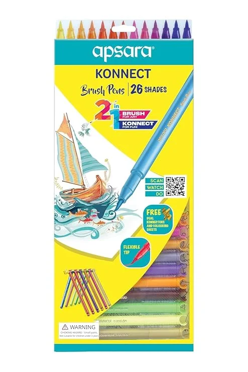Apsara Konnect Brush Pens – 26 Shades