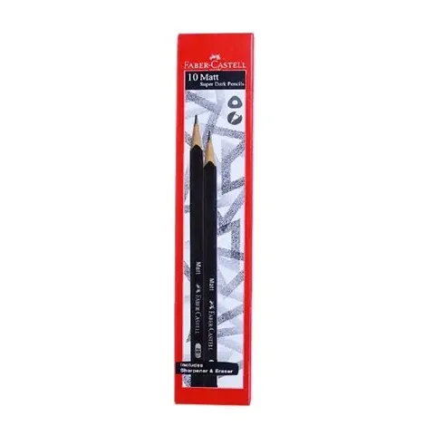 Faber Castell  10 Matt  Super Dark Pencils