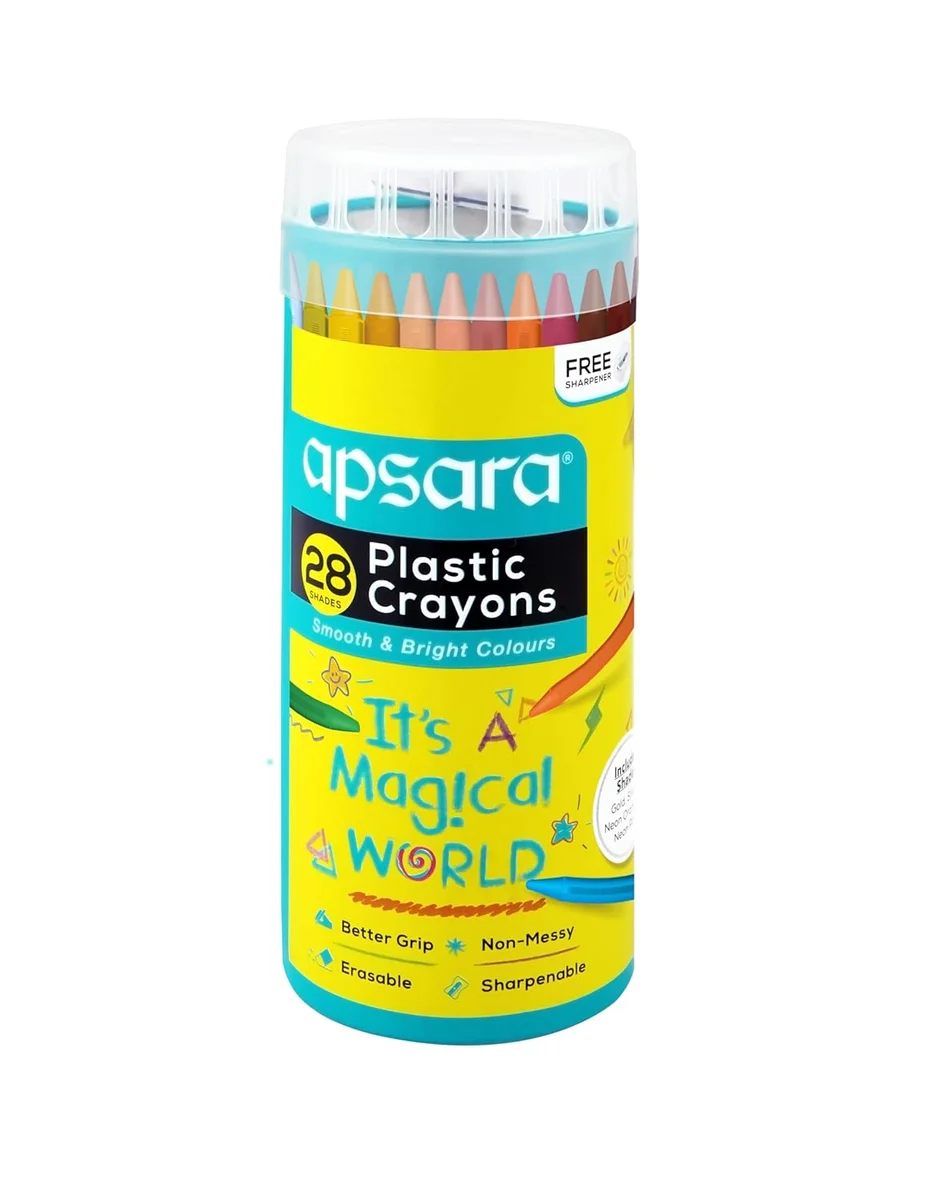 Apsara Plastic Crayons-28 Shades
