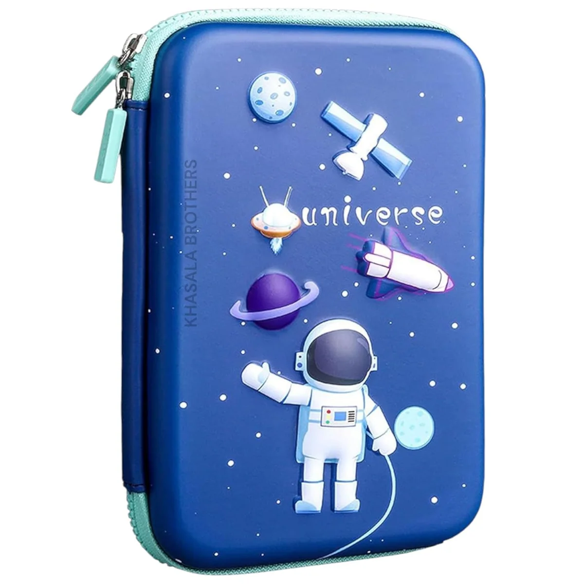 3D Space EVA Pencil Stationery Pouch Compartment Case for Kids