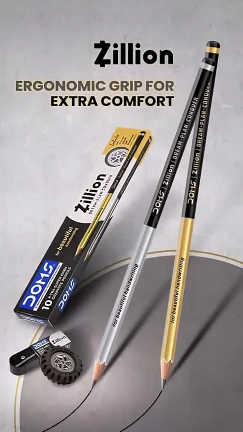 Doms Extra Dark ZILLION Wooden Graphite Hexagonal Pencil