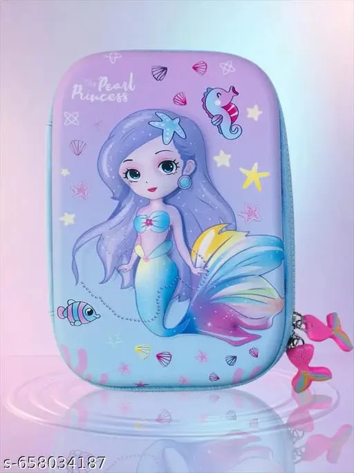 3D Cartoon Mermaid Pencil Pouch for |Kids Girls|