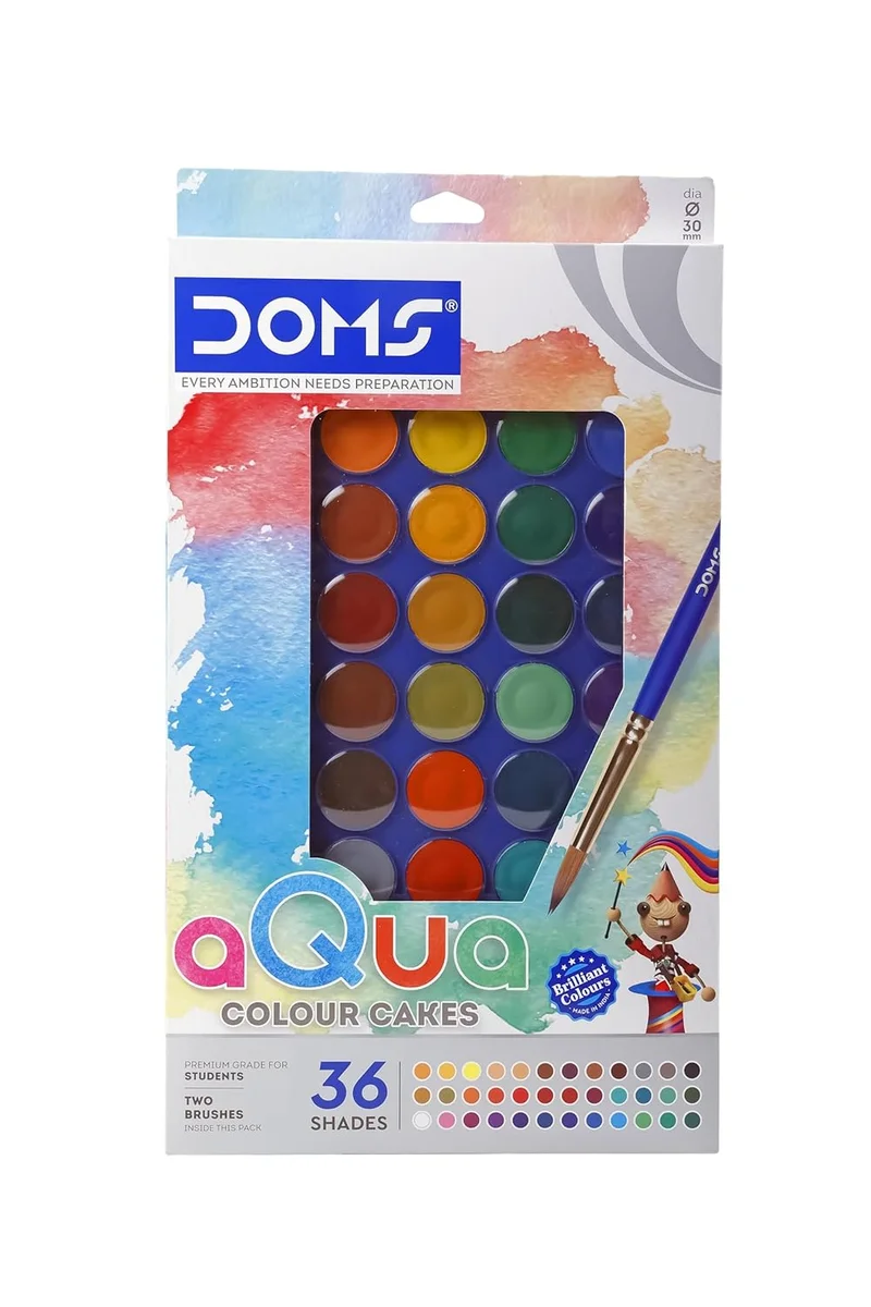 Doms 36 Shades 30mm Water Color Cakes