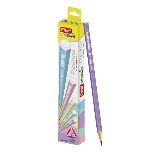 FLAIR Creative Series Pastela 2B Extra Dark Pencil Box Pack