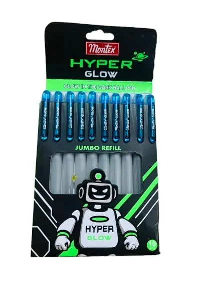 Montex Hyper Glow Light-Charging Pen, Luminescent Writing Instrument for Night Use