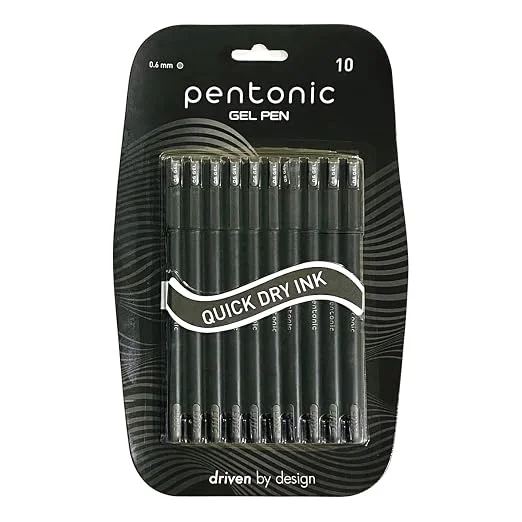 Pentonic 0.7 mm Ball Pen Blister Pack | Black Body | Black Ink |