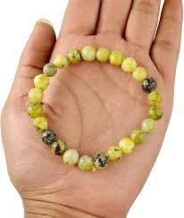 Lumina Natural Serpentine Bracelet (8mm Beads) | Kundalini Awakening, Detoxification & Heart Chakra Healing Stone for Men & Women