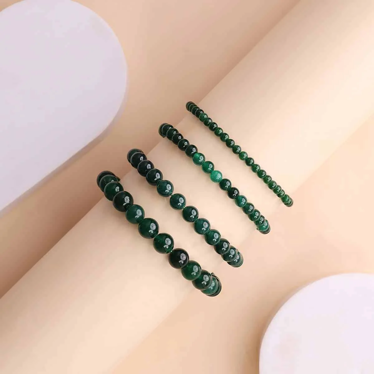 Lumina Natural Green Jade Bracelet (8mm Beads) | Authentic Stone of Abundance, Good Fortune, Longevity & Heart Chakra Harmony for Men & Women