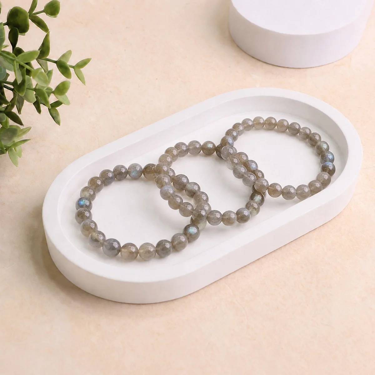 Lumina Natural Labradorite Bracelet (8mm Beads) | The Stone of Magic, Aura Shielding, Labradorescence Flash & Transformation for Men & Women