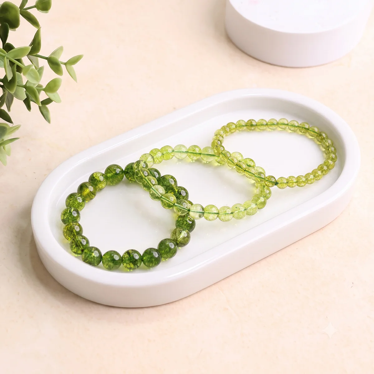 Lumina Natural Peridot Bracelet (8mm Beads) | The Stone of Abundance, Mercury Vitality & Heart Chakra Renewal for Men & Women