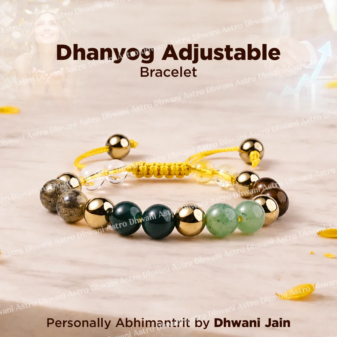 Natural Dhanyog Adjustable Bracelet for Wealth, Prosperity & Success