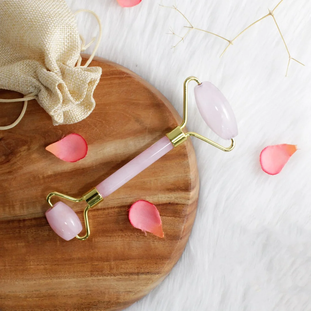 Rose Quartz Face Massage Roller