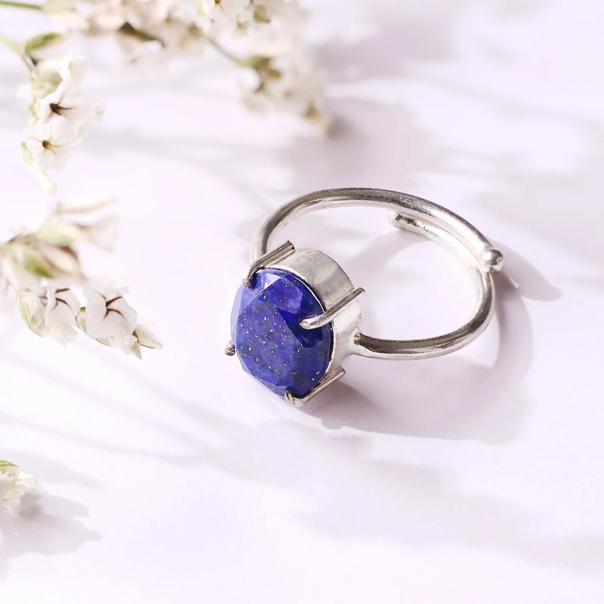 Lapis Lazuli Diamond Cut Ring