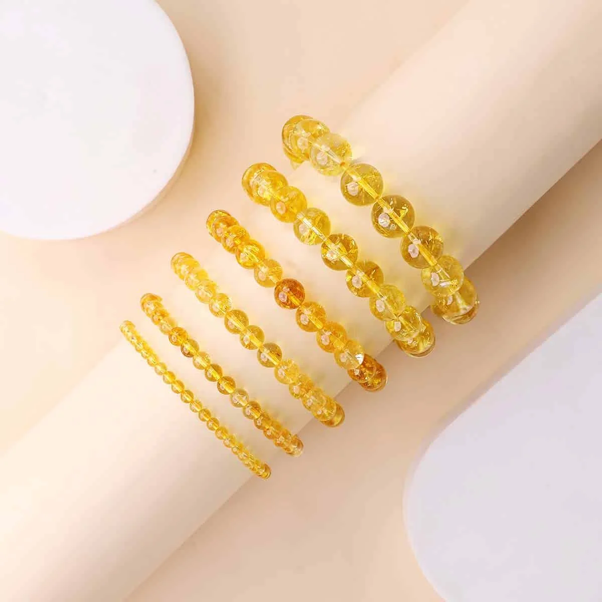 Lumina Golden Heated Citrine Bracelet (8mm Beads) | The Merchant’s Stone for Wealth Attraction, Solar Plexus Vitality & Success (Men & Women)