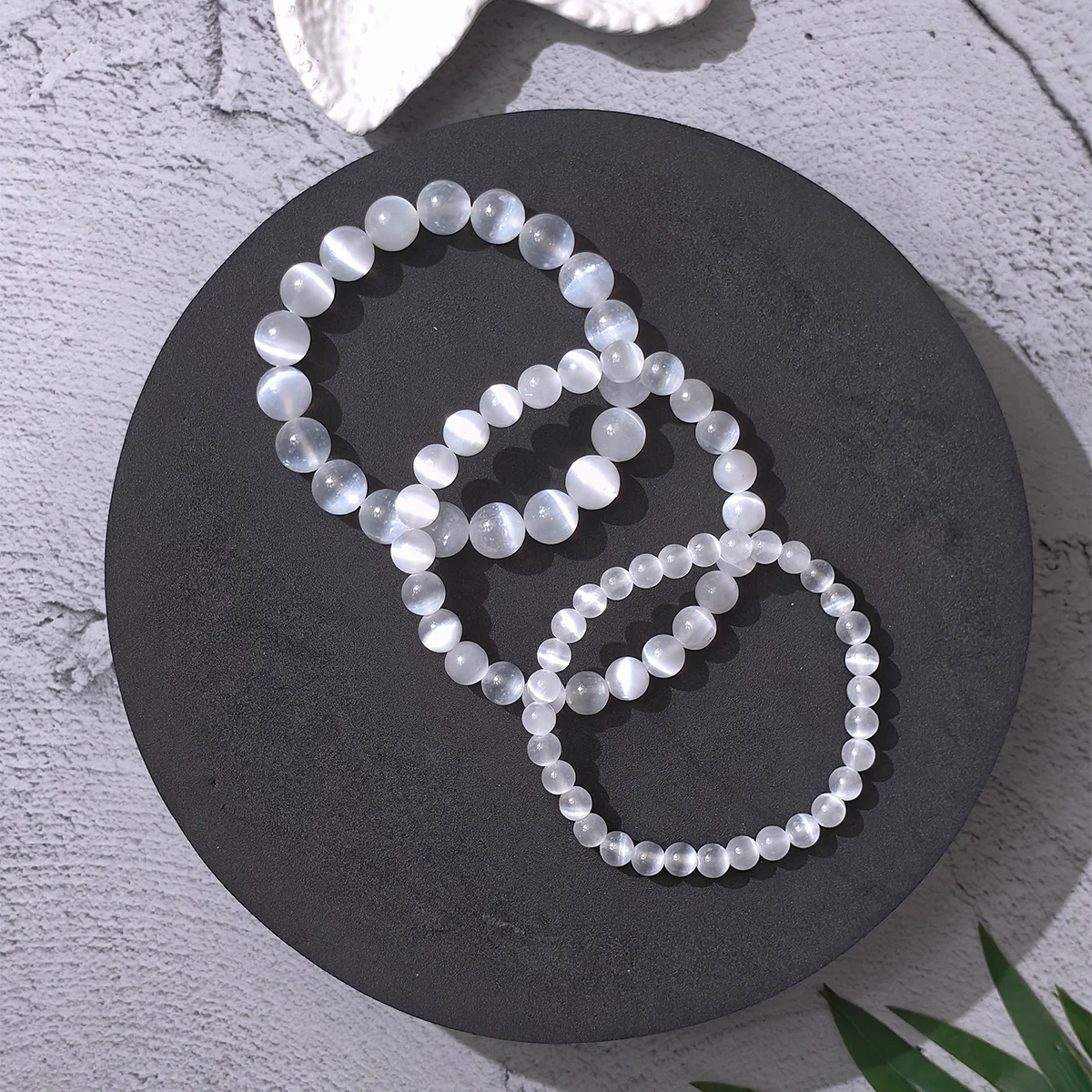 Lumina Natural Selenite Bracelet (8mm Beads) | Liquid Light Crystal for Aura Purification, Crown Chakra Healing & Negative Energy Cleansing (Unisex)